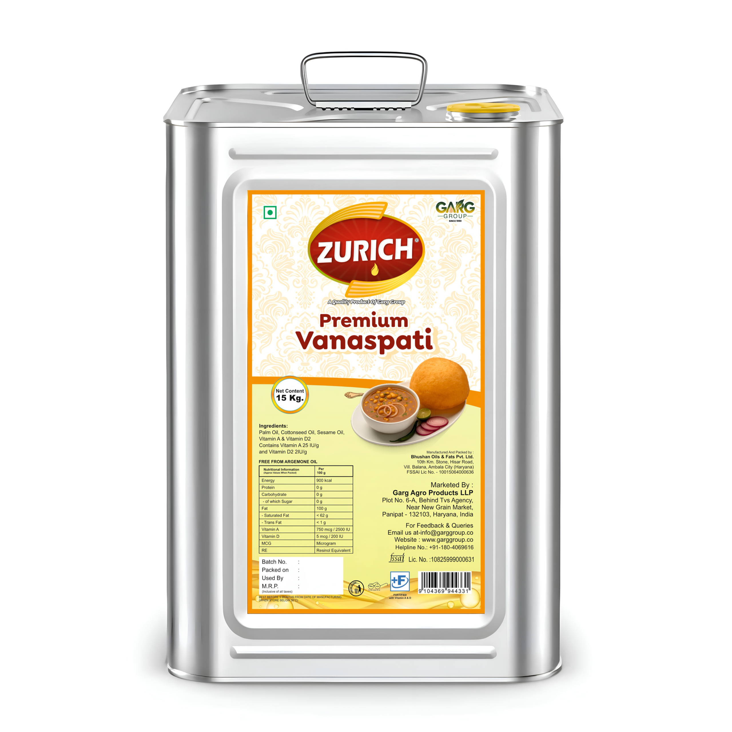 mockup zurich premium bansapati 15 kg with background (bhushan oil mill)